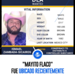 DEA ubica al «Mayito Flaco» en CDMX; difunde su ficha de búsqueda